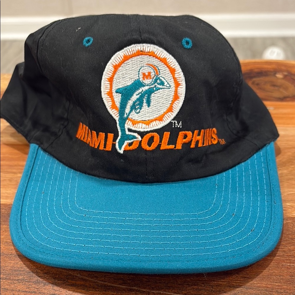 Miami Dolphins Black and Teal Cap
